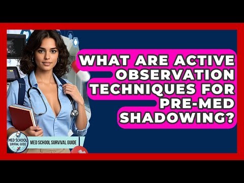 What Are Active Observation Techniques For Pre-med Shadowing? - Med School Survival Guide