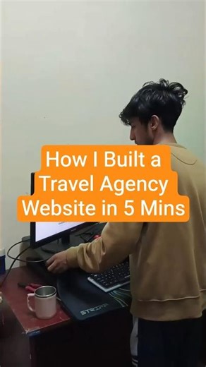 How I built a Travel Agency website in 5 mins #website #ai