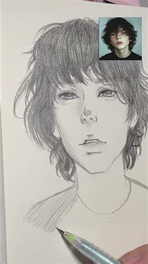 He has hypnotizing eyes✨✨ #sketch #drawing #drawwithme #drawingprocess #sketchbook #asmr