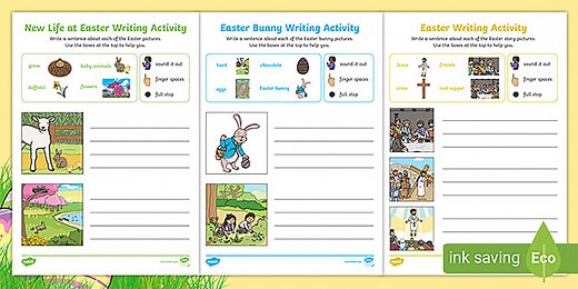 Easter-Themed Early Writing Activities
