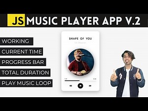 🔴 JavaScript Music Player App V.2 with Progress Bar 🎵 in Hindi in 2020