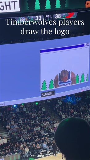 Timberwolves Players Sketch the Team Logo