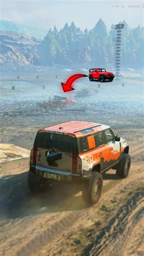 Defender Tow Thar 😱 | Snow Runner #shorts #snowrunner