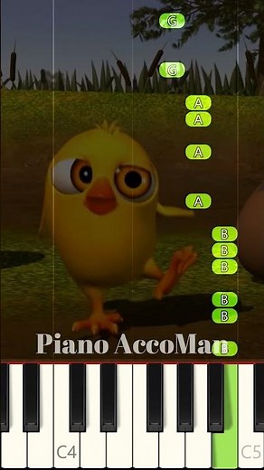The Little Chick Cheep Theme Song Piano Tutorial Short 🐥