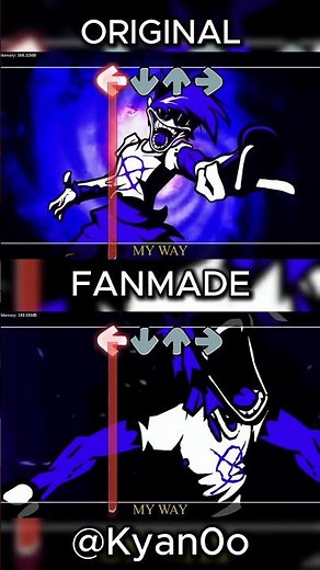 silly billy - original vs fanmade animation #fnf #fnfmod