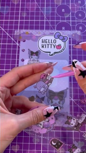 ASMR Stickers Journaling |Aesthetic Stickers Journal ✨ Kuromi, purple