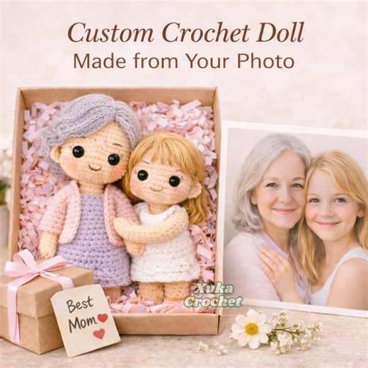 Custom Crochet Doll From Photo, Mini Me Doll, Personalized Amigurumi Doll, Mother's Day Gift, Mother Daughter Gift, Look Alike Doll - Etsy