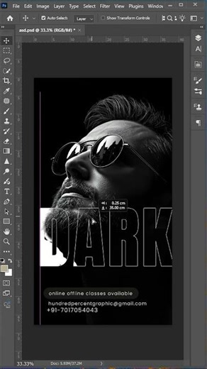 Outline text effect in photoshop