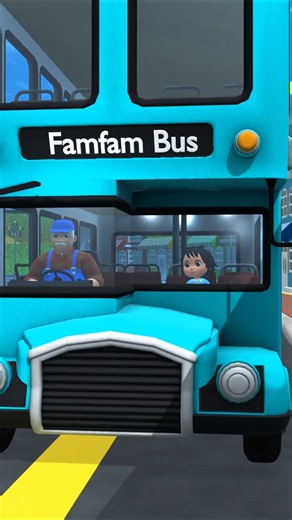 The Wheels on the Bus Go Round and Round Shorts | The Cat on the Bus Meow Meow Meow