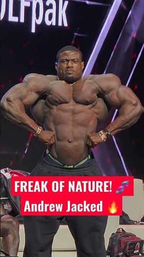 FREAK OF NATURE! 🧬 Andrew Jacked Stuns 2026 Mr. Olympia Stage #bodybuilding