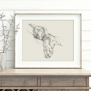 Great Dane Drawing Sketch Art Print - Ethan Harper's Dog Drawing for Wall Decor - Etsy