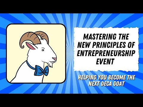 Mastering the New #DECA Principles of Entrepreneurship (#PEN) Event