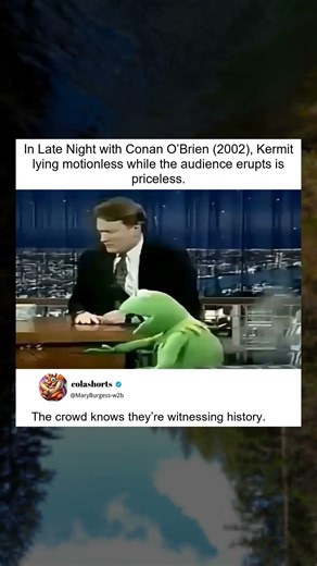 Kermit Moment: Conan Almost Loses It