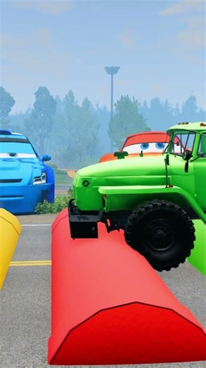 🚛 Spintires: MudRunner | Truck vs Extreme Broken Road with Speed Bumps! 🌧️1