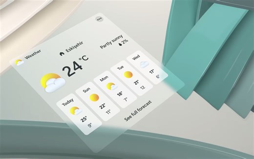 Windows 12全新概念设计: 灵动桌面，全新小组件