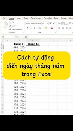 Cách tự động điền ngày tháng năm trong Excel #tuhocexcel #sach150thuthuatexcel #thanhthanh2025