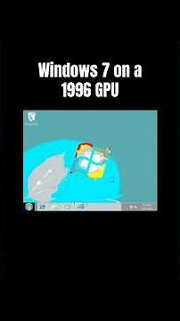 Running Windows 7 on an Unsupported GPU from 1996🚫#shorts #techretro #microsoft #vgpu #gpu