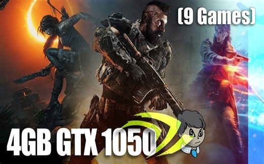 GTX 1050（4G） 笔记本显卡性能测试（共9个游戏） 1080P 60帧视频