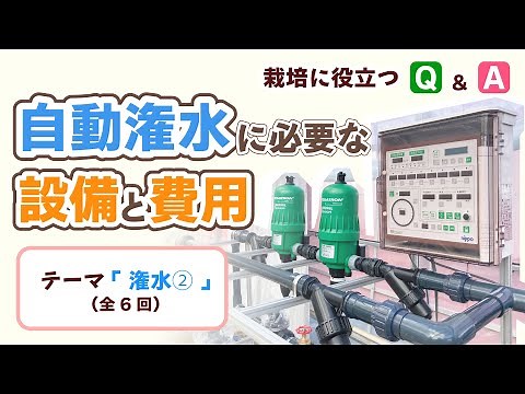 An expert explains the equipment and costs required for automatic irrigation! [Theme: Irrigation ②]