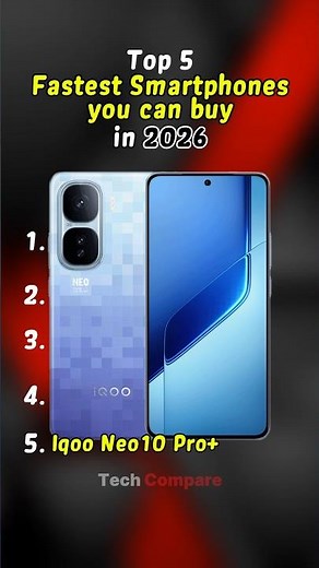 Top 5 Fastest Smartphones in 2026 🔥 | Ultimate Performance Ranking #smartphone #tech #mobilechipset