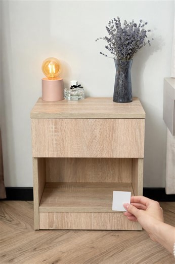 Hidden RFID Lock Nightstand, Minimalist Bedside Table With Secret Safe Drawer, Secure Modern Storage Furniture - Etsy