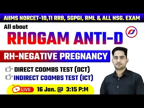 All about RhoGAM Anti-D | Rh-negative pregnancy |Direct Coombs Test (DCT)|Indirect Coombs Test (ICT)