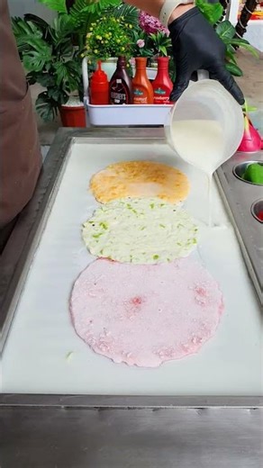 Creamy Strawberry Ice Cream Magic 🍦 #shorts #satisfying #asmr