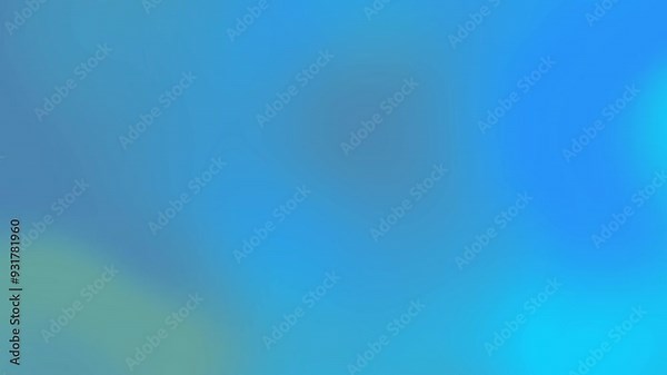 Bright Blue, Sky Blue, Grayish Blue and Greenish Gray Blue gradient Background. Animation of moving abstract blur background. Seamless loop backdrop.