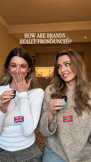 Stine Bredal Kristiansen on Instagram: "How to pronounce different brands in Norwegian and English! 🇳🇴🇬🇧 Did any of these surprise you? @heywaliii"