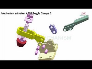 mechanism animation # 228 Toggle Clamps 3