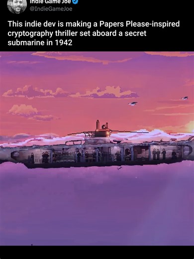 This indie dev is making a Papers Please-inspired cryptography thriller set aboard a secret submarine in 1942 - Decode & encode transmissions - Classify messages as true or false for regime - Smallest mistake means a huge death toll It's called False Echo. You can wishlist it on Steam now. #gamingontiktok #whattoplay #indigames #videogame #gaming
