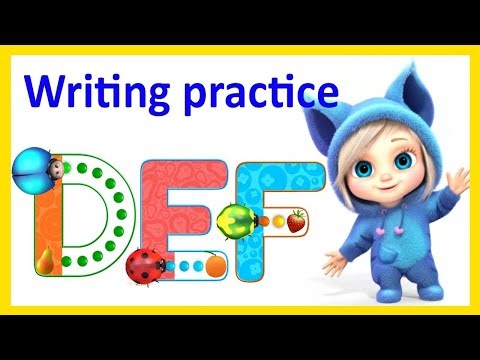 Writing practice DEF Letter Tracing Video English Lessons for Children