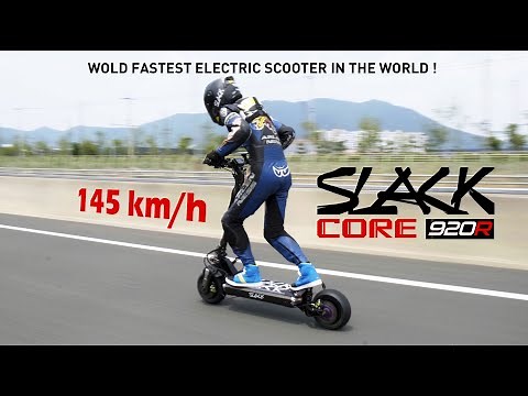 SLACK CORE 920R - 145KM/H !! HIGHT SPEED TEST ELECTRIC SCOOTER, WORLD RECORD