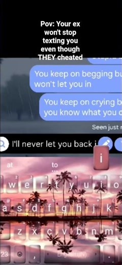 Ugh, I hope my ex will stop bothering me now