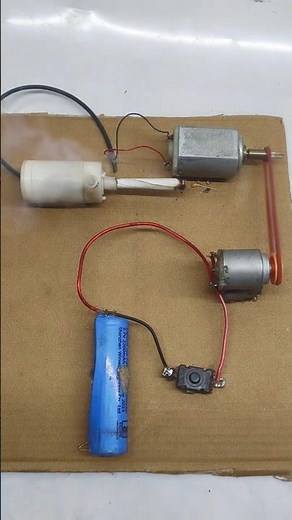 Simple DIY Mini Air Blower using DC Motor 🌬️ | Life Hacks