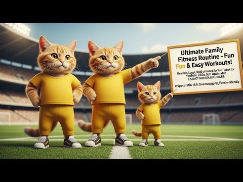Orange Cat Family Full Workout | Fun & Easy Fitness Routine 🐱💪