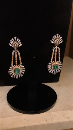 PAVITHRA JEWELS on Instagram: "Pure Gold Diamond Earring’s studded with Emerald’s Collection from PAVITHRA JEWELS (House of Exquisite Premium Jewellery) Hallmark Certified Jewellery. For Bookings, Call or WhatsApp - 9845540125. We ship all over India and Worldwide. We are open from 11 AM - 8 PM. Address - PAVITHRA JEWELS - NO.F-38, SHOP NO.6 & 7, GIRIYAPPA COMPLEX, 80 FEET ROAD, K.H.B COLONY, 1ST STAGE, BASAVESHWARANAGAR, BANGALORE - 560079, KARNATAKA. INDIA. www.pavithrajewels.com #AntiqueJewel