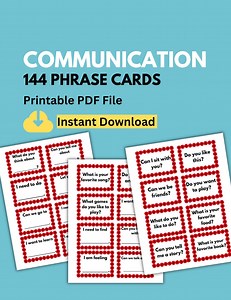 Non-verbal Communication Cards: Red Flowers (PDF Downloadable Cards for Autism/aphasia Support) - Etsy