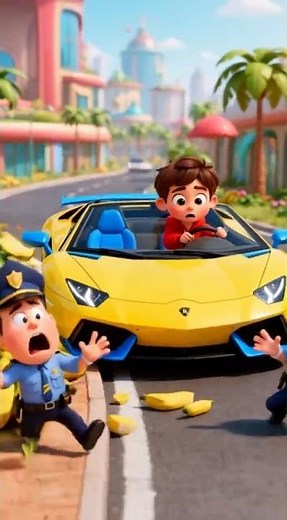 Lamborghini Escapes the Police Checkpoint 😲🔥 | Animated Short