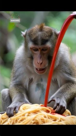 Pasta-eating monkey 🍝🐒