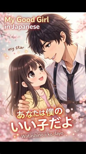 Japanese Love Line 💖 My Good Girl Meaning | Cute Anime Short 🌸 #shorts #anime #voice