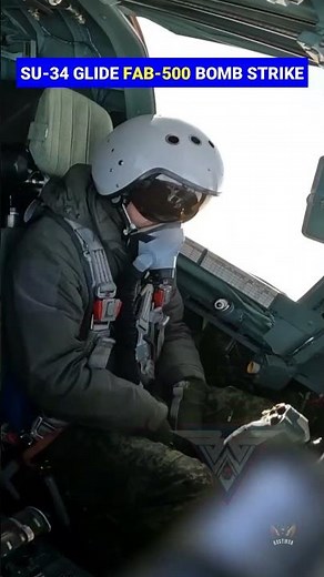 Su-34 Drops Five Glide Bombs