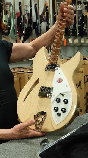 Bizarre Guitar on Instagram: "Rickenbacker fans… this one is SPECIAL. 🤯🔥 Stock # G05857 Just in at Bizarre Guitar Reno — an absolutely stunning Rickenbacker 330, made in Santa Ana, USA. 🇺🇸 This one is next level: ✨ Gorgeous Caribbean rosewood fingerboard ✨ Beautifully figured maple back — extremely rare ✨ The same iconic style played by legends like Tom Petty & The Beatles ✨ One of the nicest 330s we've had come through the shop We sell every Rickenbacker we get… and this is truly one of the