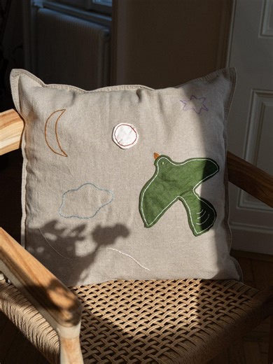 Embroidered Animal Pillows - Etsy