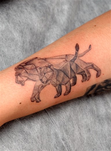 Origami Lion Tattoo Design Ideas