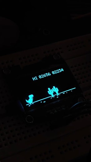 Dino T-Rex game using arduino uno