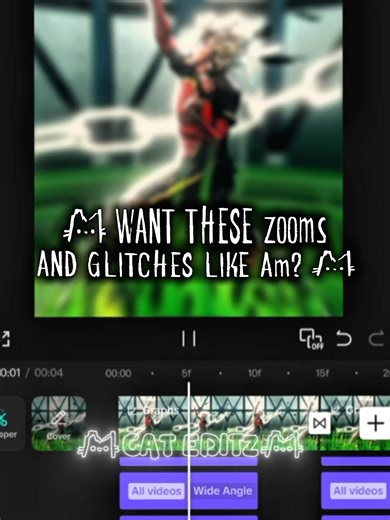 「ZOOMS/GLITCHES LIKE AM TUTORIAL 🐱🔥🔥」|| #capcut #tutorial #manga