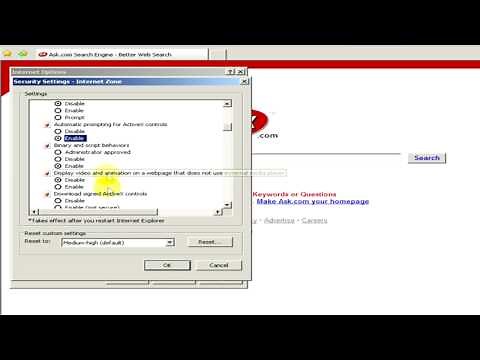 Windows XP Help : How to Enable ActiveX Controls