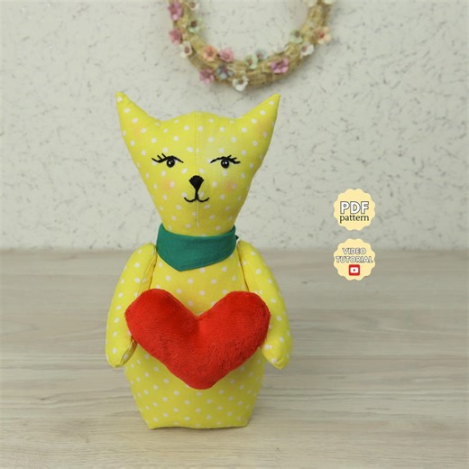 Cat Door Stop Sewing Pattern Fabric Door Stopper Digital Download - Etsy