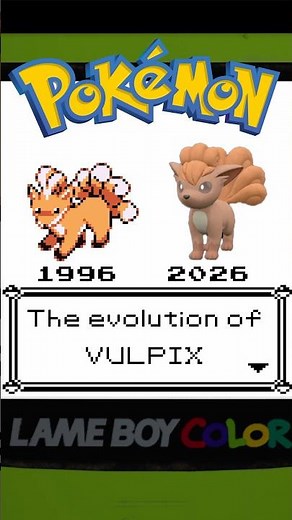 The evolution of Vulpix in Pokemon 1996-2026 #evolution #pokemon #shorts